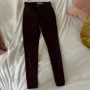 Topshop Maroon Leigh Jeans